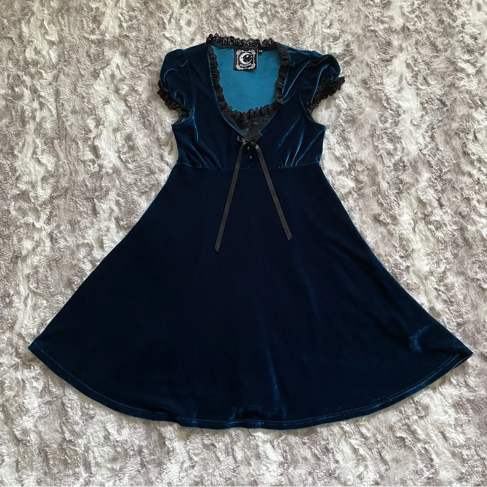 Killstar Sapphire Heather Babydoll Dress - Picture 1 of 9